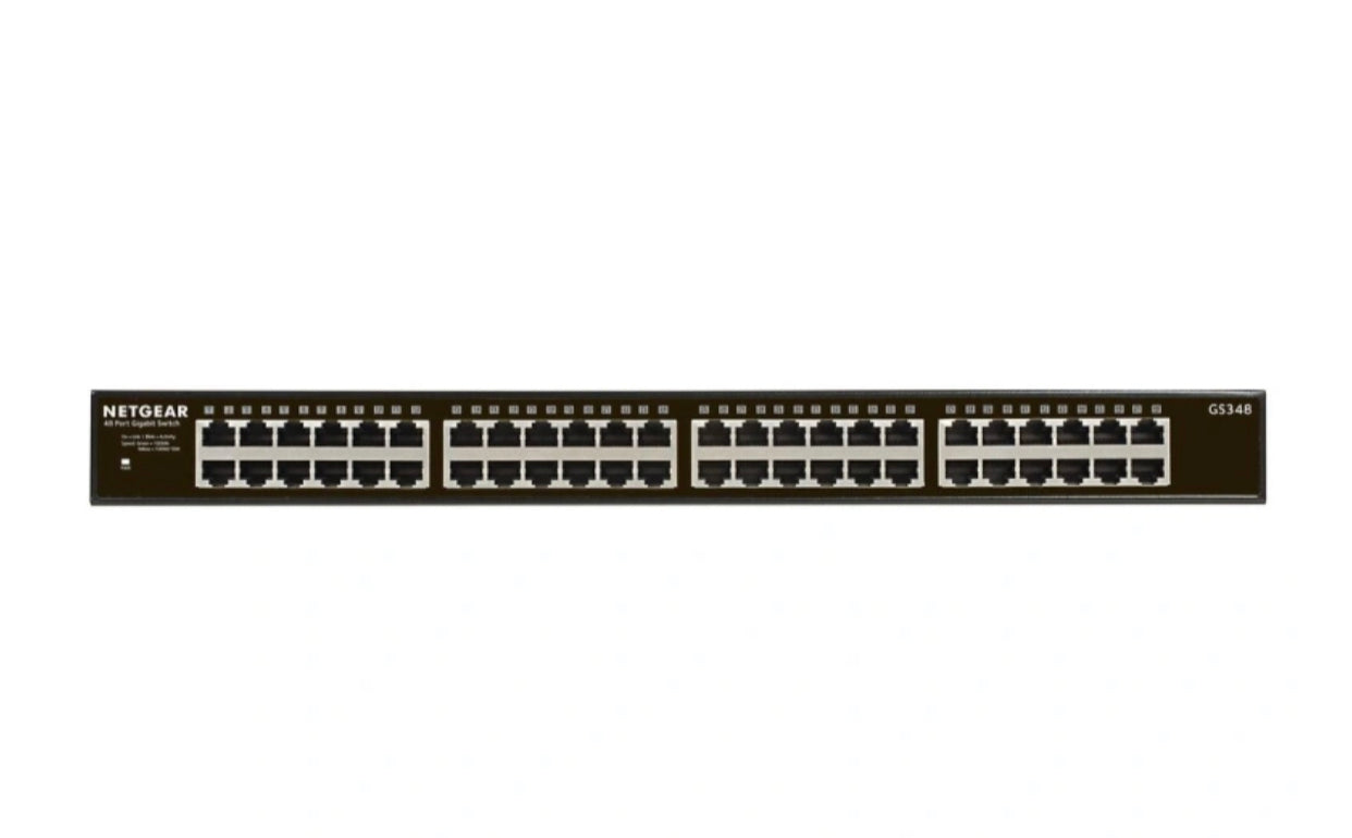 NETGEAR GS348 48-Port Gigabit Ethernet Switch – High-Performance Plug-and-Play Network Hub