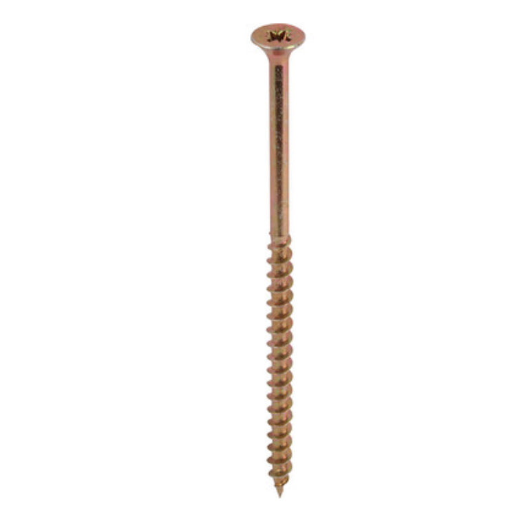 Reisser R2 Screws 5.0 x 100mm – 200 Pack | Yellow Zinc, Pozi Head, High Strength