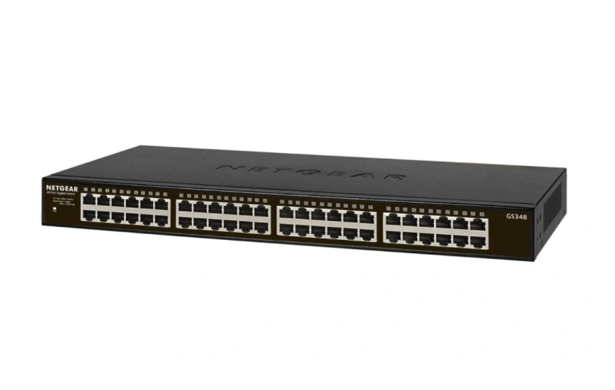 NETGEAR GS348 48-Port Gigabit Ethernet Switch – High-Performance Plug-and-Play Network Hub