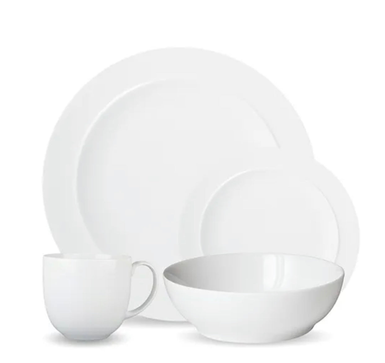 Denby White 16-Piece Dinner Set – Elegant Porcelain Tableware for Every Occasion