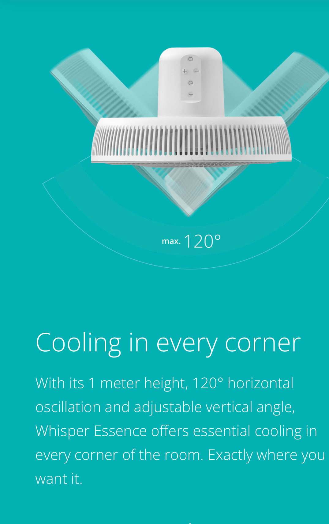 Duux Whisper Essence – Ultra-Quiet Cooling Fan with 7 Speeds & Energy-Efficient Brushless Motor