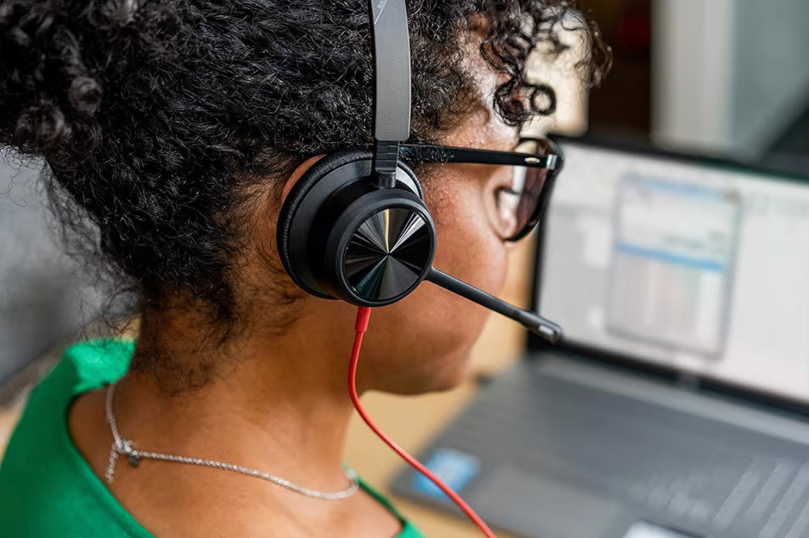 Poly Blackwire 8225 USB-C Headset + Noise Cancelling Mic + ANC Teams Certified