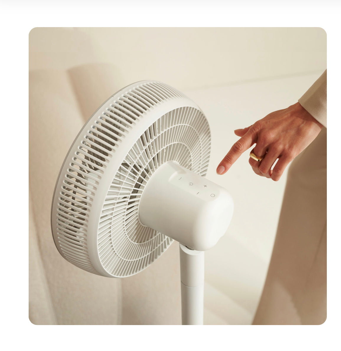 Duux Whisper Essence – Ultra-Quiet Cooling Fan with 7 Speeds & Energy-Efficient Brushless Motor