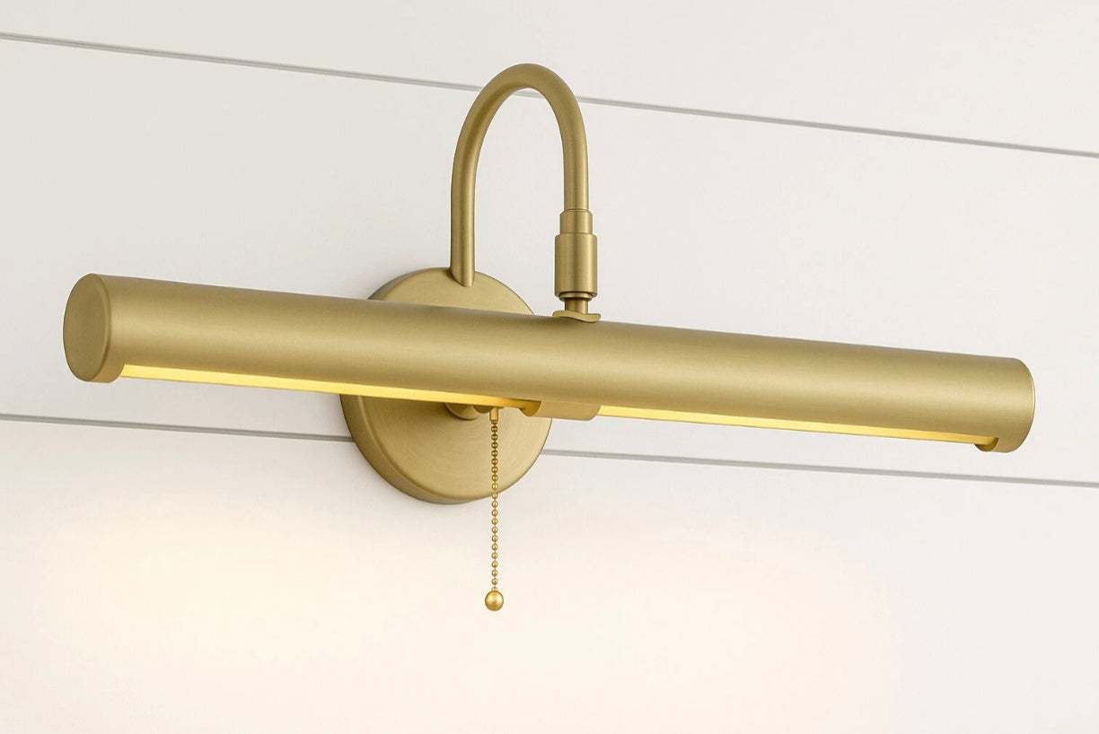 Welford Large Brass Picture Wall Light – LED Only – £70 SALE