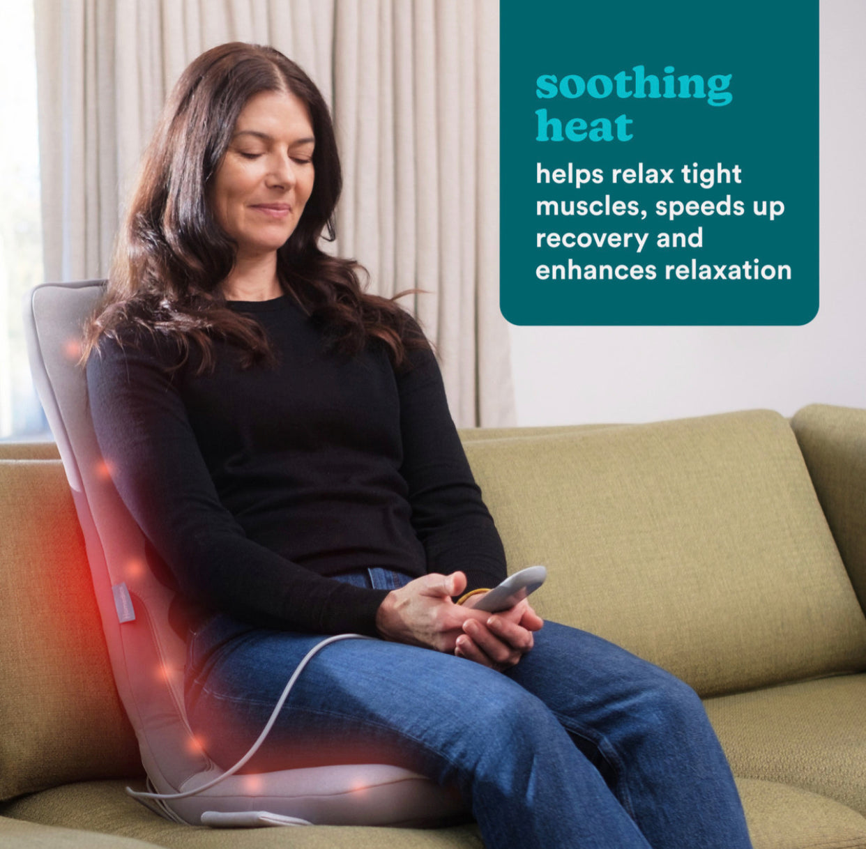 Homedics Full Body Flex Massage Cushion – Deep Shiatsu Massage with Heat