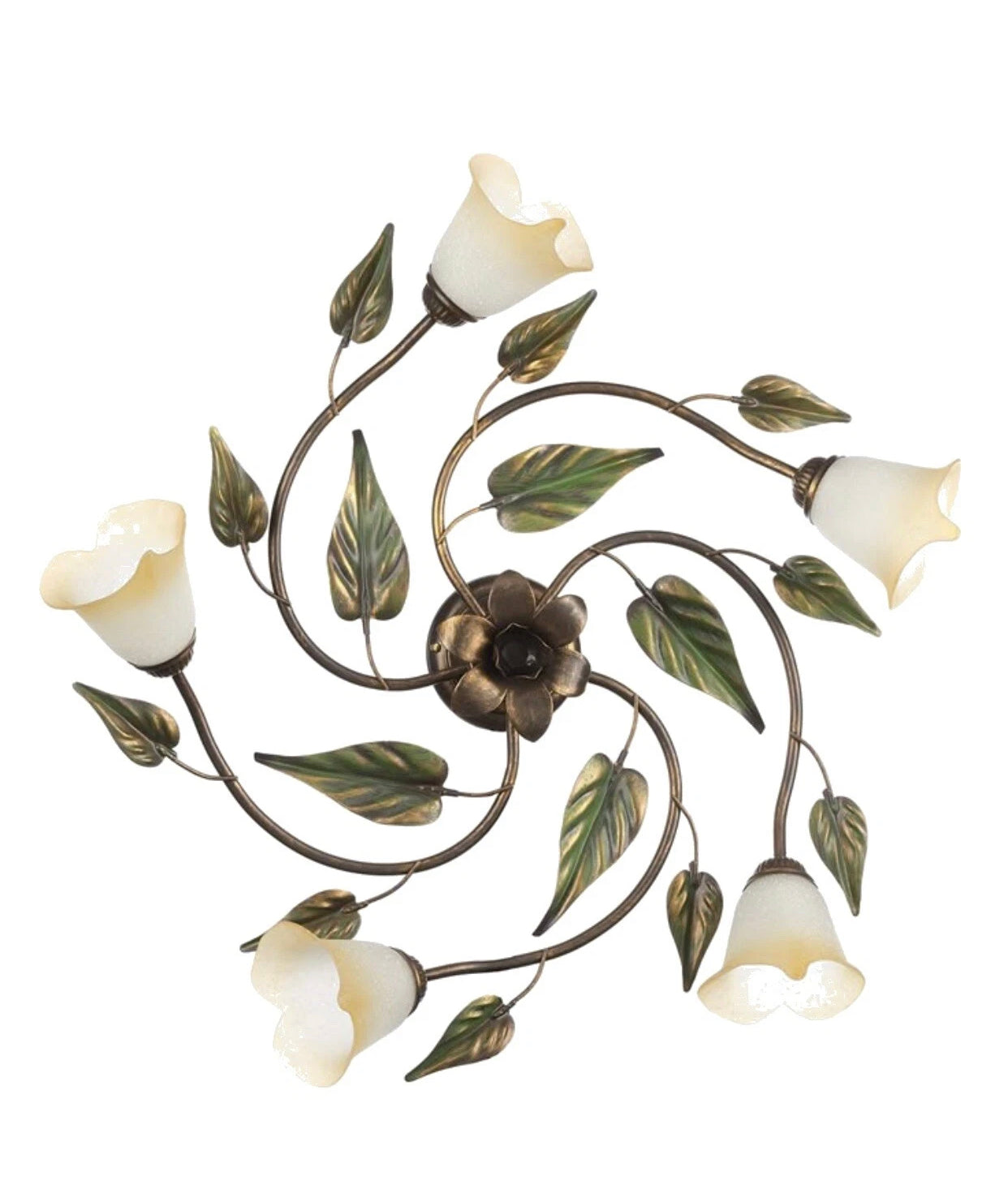 Rosalind Wheeler Aerian 5-Light Ceiling Light – Antique Gold | Dimmable | Was £179 Now £85