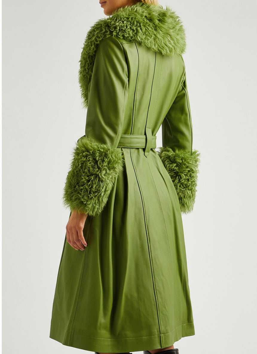 Saks Potts Foxy Shearling-Trimmed Leather Coat – Green Lamb Leather with Shearling Collar & Cuffs
Cheapest Price Online – Luxury Designer Outerwear