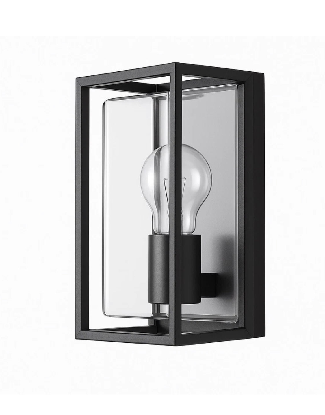 Brindisi Modern Outdoor Wall Light – Matt Black IP54 | E27 | £70