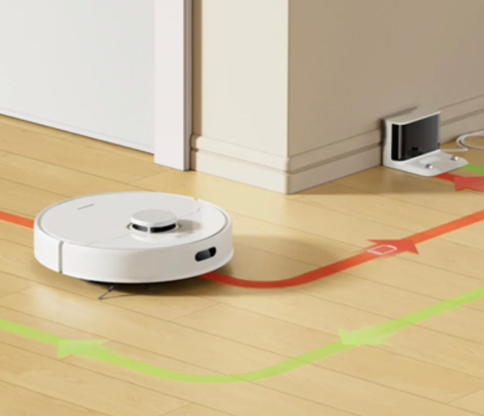 Dreame D9 Max Gen2 Robot Vacuum Cleaner – Smart Pathfinder Navigation, 6000Pa Suction, 2-in-1 Vacuum & Mop, 285min Runtime – White