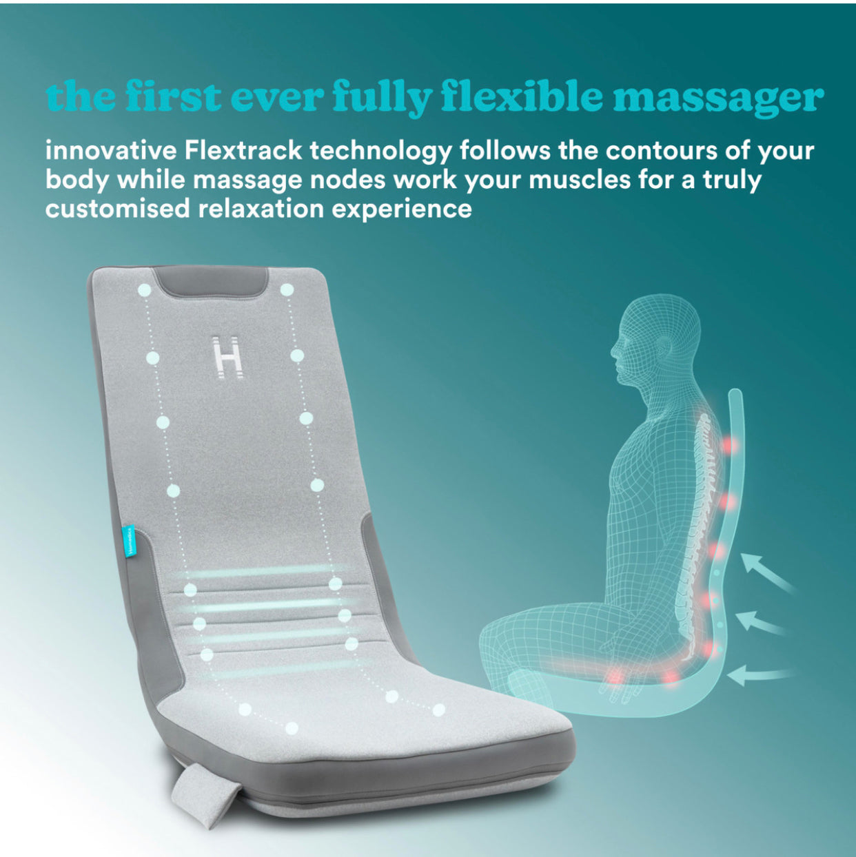 Homedics Full Body Flex Massage Cushion – Deep Shiatsu Massage with Heat