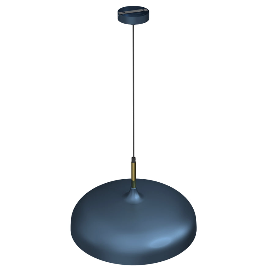 Longshore Tides Verna 1-Light Dome Pendant Light – Blue & Gold | Modern Scandi Style