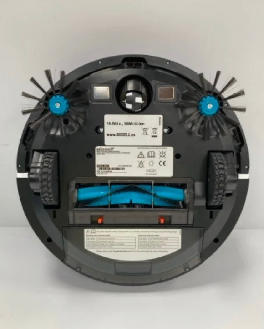 BISSELL EV675 Robot Vacuum Cleaner | 100min Runtime, Pet Hair, Hard Floors & Carpets, Auto Recharge + Remote Control – Black/Teal