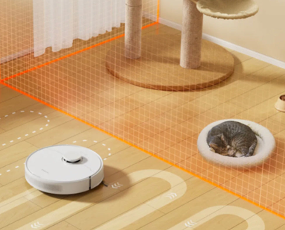 Dreame D9 Max Gen2 Robot Vacuum Cleaner – Smart Pathfinder Navigation, 6000Pa Suction, 2-in-1 Vacuum & Mop, 285min Runtime – White
