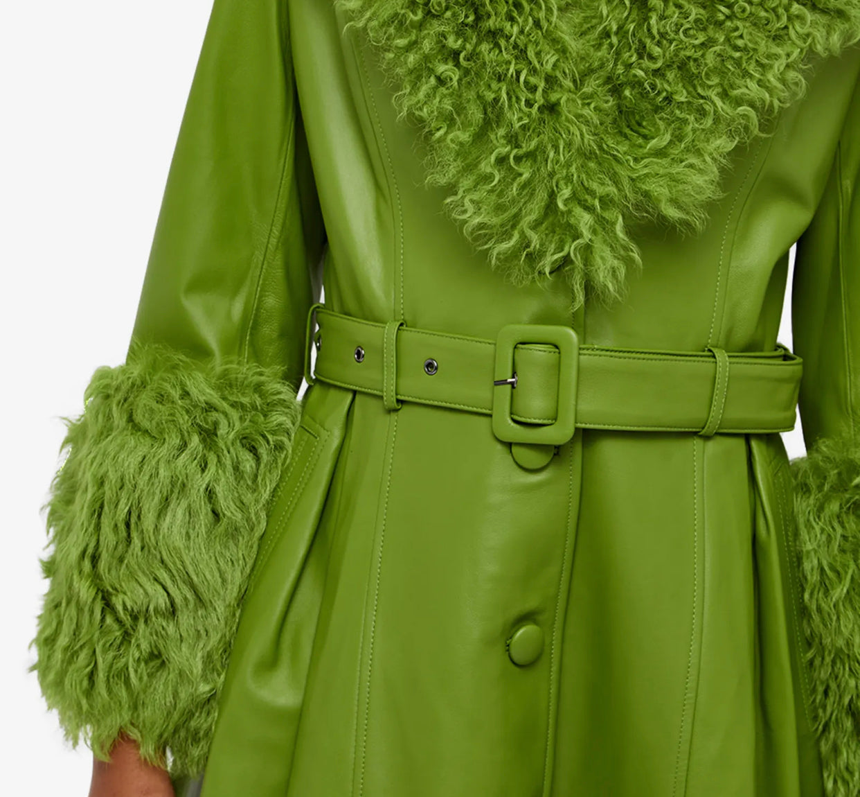 Saks Potts Foxy Shearling-Trimmed Leather Coat – Green Lamb Leather with Shearling Collar & Cuffs
Cheapest Price Online – Luxury Designer Outerwear