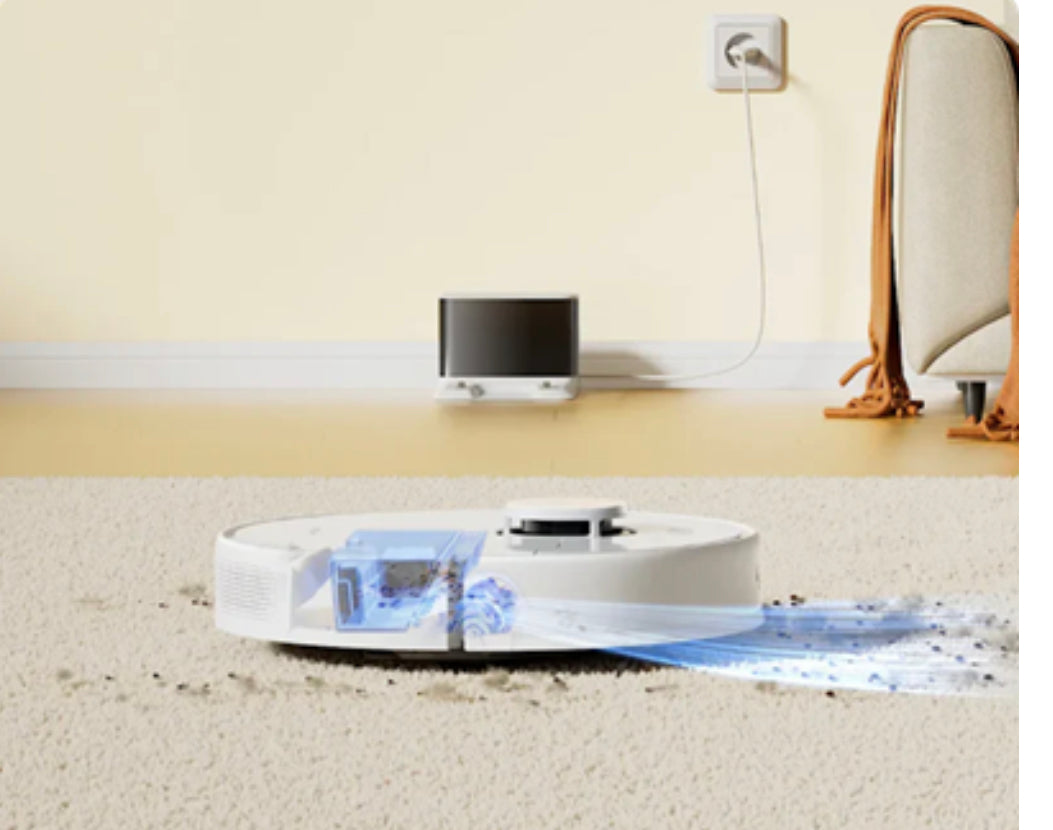 Dreame D9 Max Gen2 Robot Vacuum Cleaner – Smart Pathfinder Navigation, 6000Pa Suction, 2-in-1 Vacuum & Mop, 285min Runtime – White