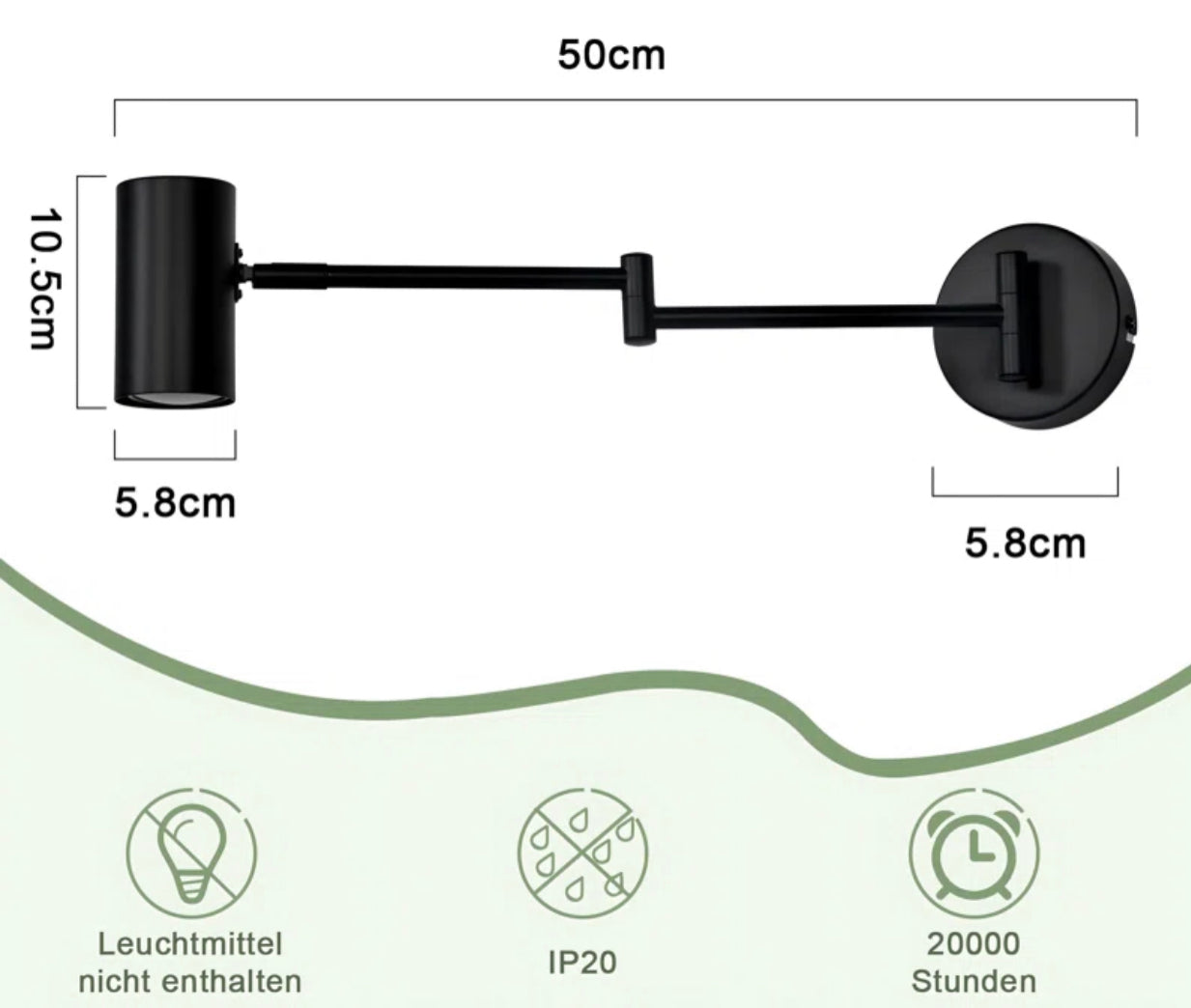 17 STORIES Vintage Black Swing Arm Wall Sconce Lights – Set of 2 – Adjustable Retro Wall Lamps | Matte Black Finish | GU10 Socket