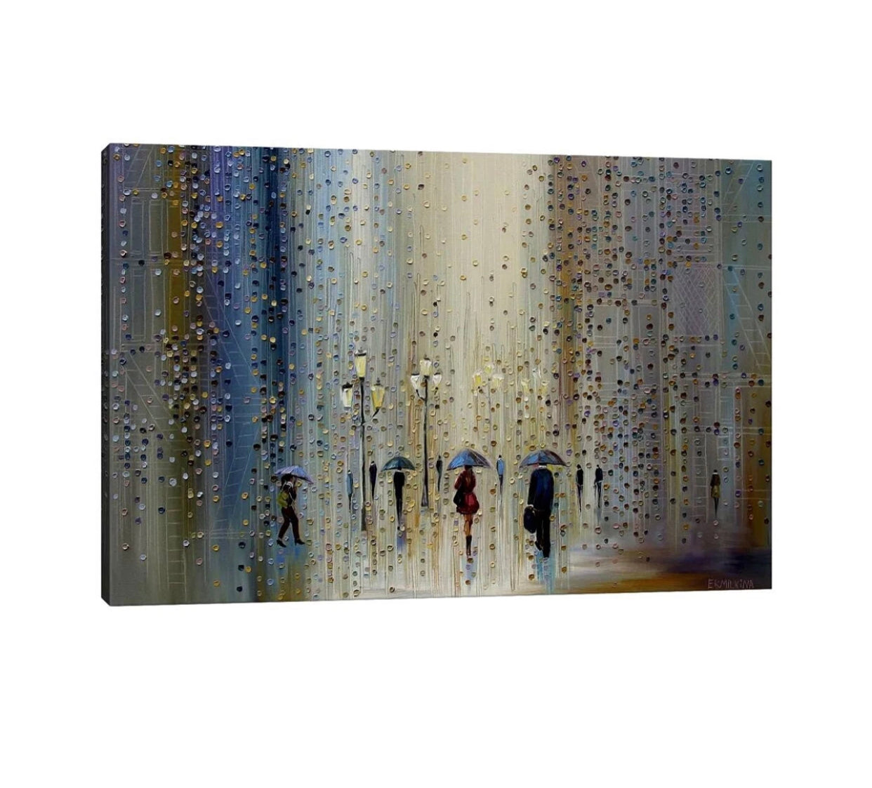 East Urban Home 'Under a Rainy Sky' Canvas Print – 66x101cm Abstract Art | £49.99 SALE