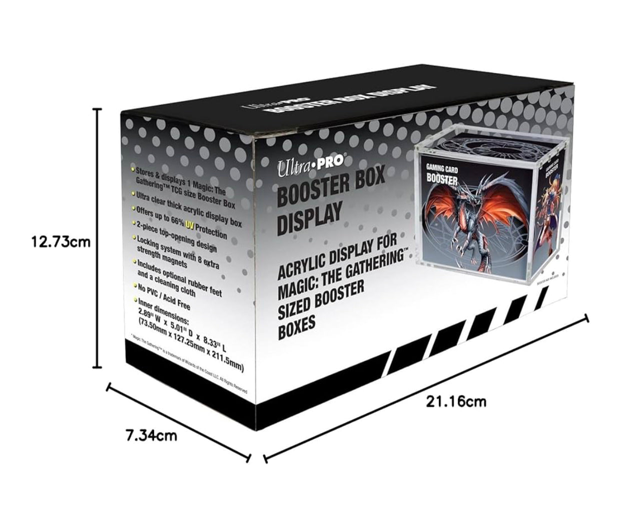 Ultra PRO 197504 Acrylic Booster Box Display for Magic: The Gathering | UV Protection Display Case
