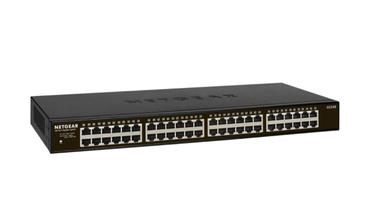 NETGEAR GS348 48-Port Gigabit Ethernet Switch – High-Performance Plug-and-Play Network Hub