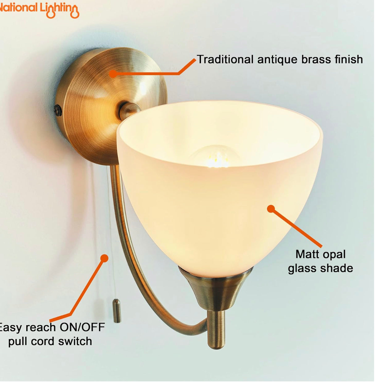 Marlow Home Co. Tina 1-Light Armed Wall Sconce – Antique Brass Finish