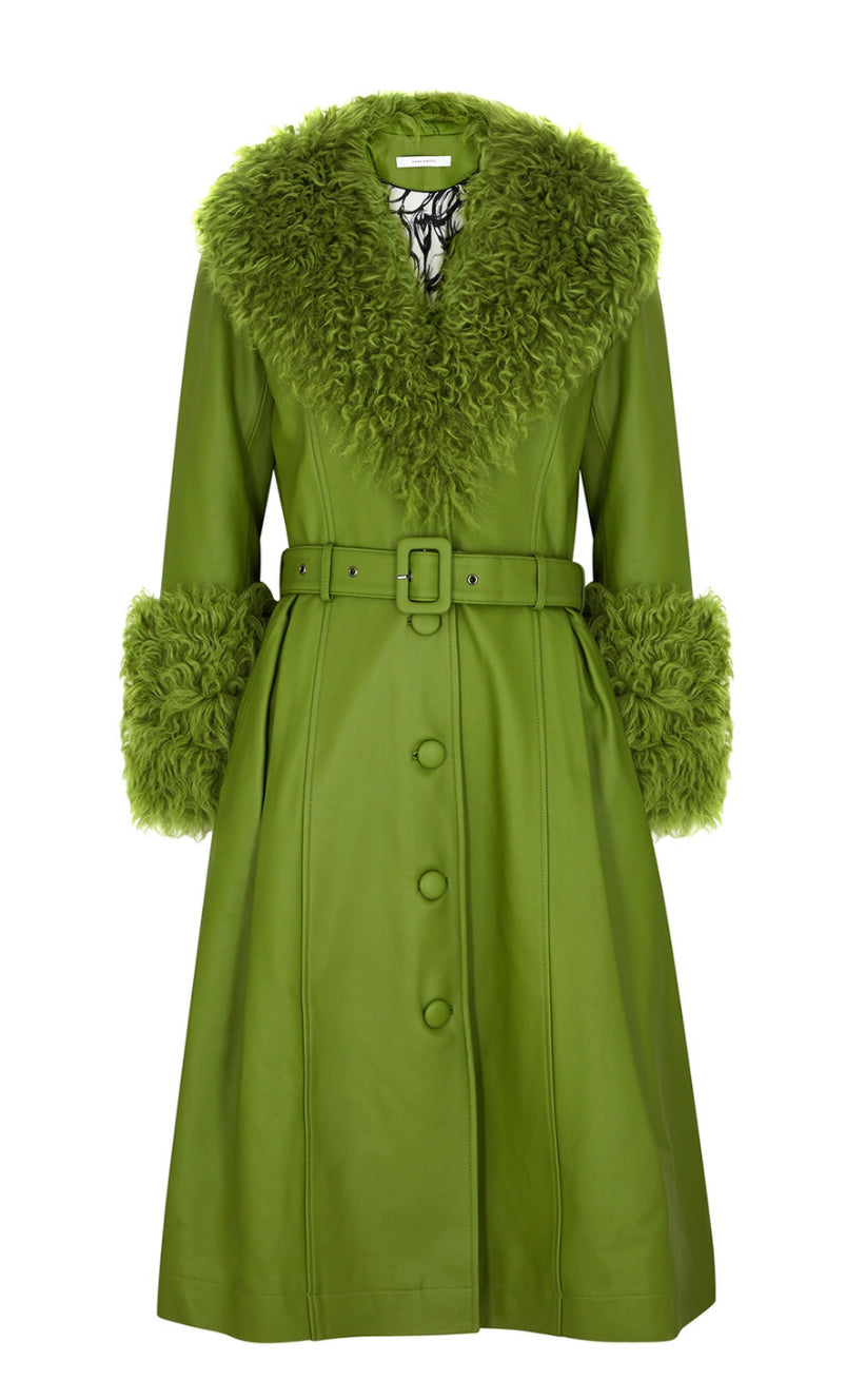 Saks Potts Foxy Shearling-Trimmed Leather Coat – Green Lamb Leather with Shearling Collar & Cuffs
Cheapest Price Online – Luxury Designer Outerwear