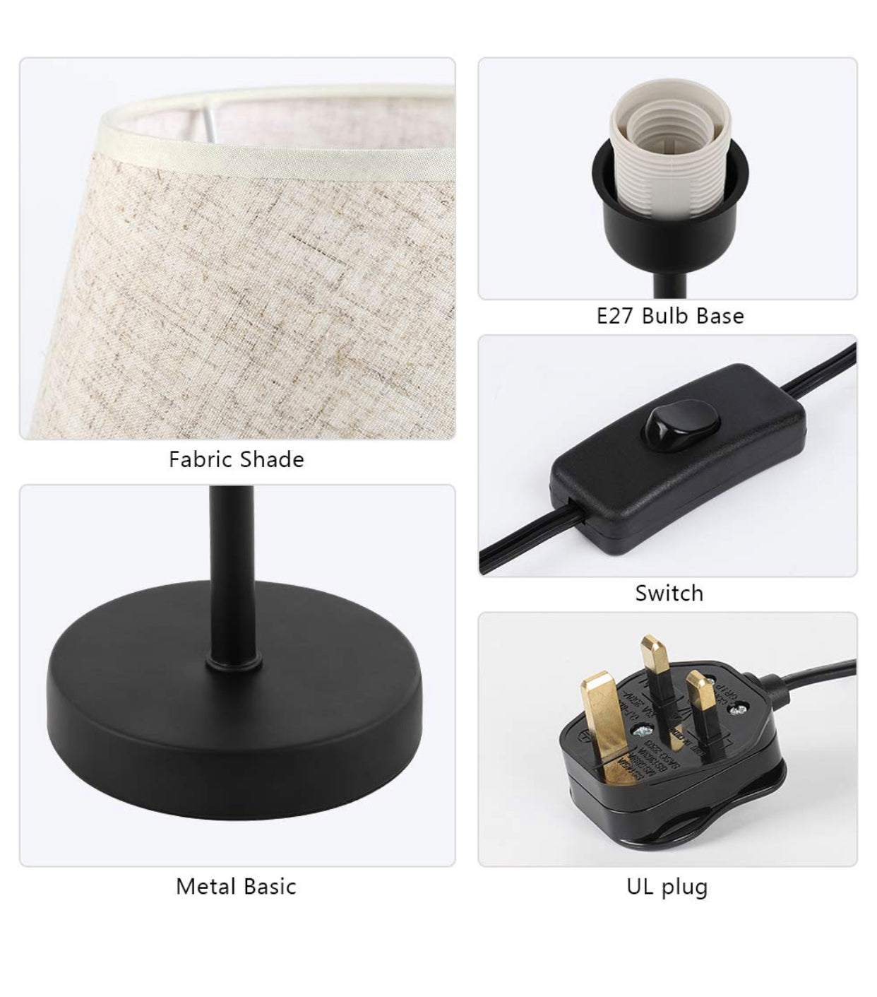LIANTRAL Modern Bedside Lamps Set of 2 – Creamy/Black – Small Table Lamps with Linen Fabric Shades & Metal Base
Perfect for Bedrooms, Living Rooms & Offices | E27 Bulb Compatible