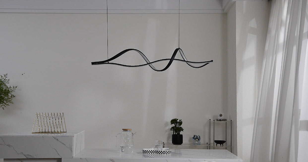 Blue Elephant Modern 2-Light Black LED Kitchen Island Pendant – £80 Only!