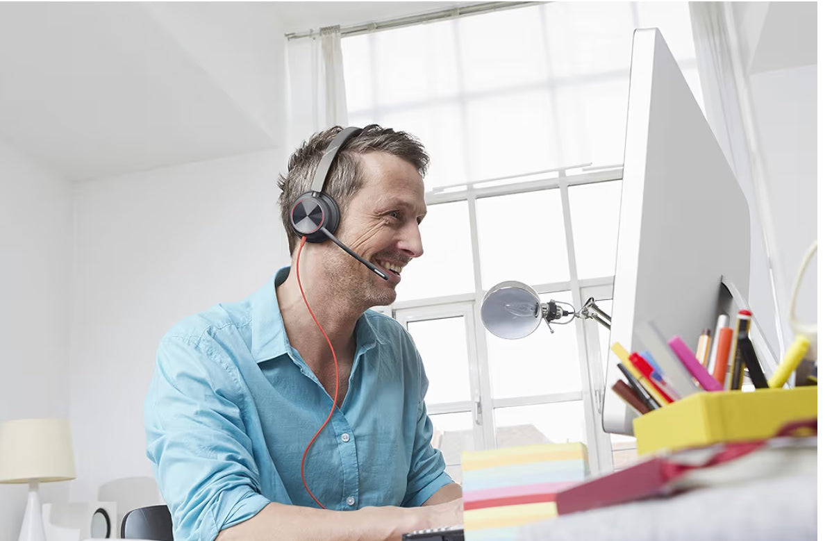 Poly Blackwire 8225 USB-C Headset + Noise Cancelling Mic + ANC Teams Certified