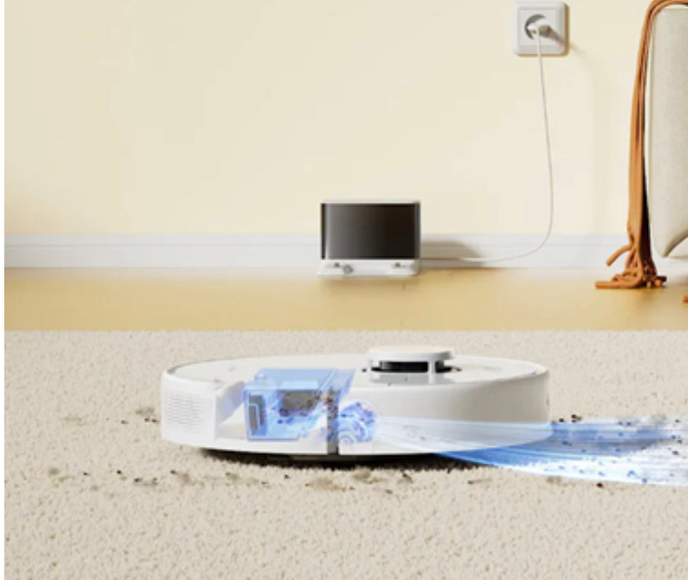 Dreame D9 Max Gen2 Robot Vacuum Cleaner – Smart Pathfinder Navigation, 6000Pa Suction, 2-in-1 Vacuum & Mop, 285min Runtime – White