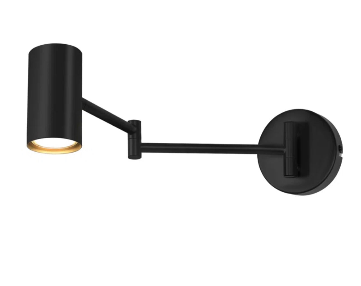 17 STORIES Vintage Black Swing Arm Wall Sconce Lights – Set of 2 – Adjustable Retro Wall Lamps | Matte Black Finish | GU10 Socket
