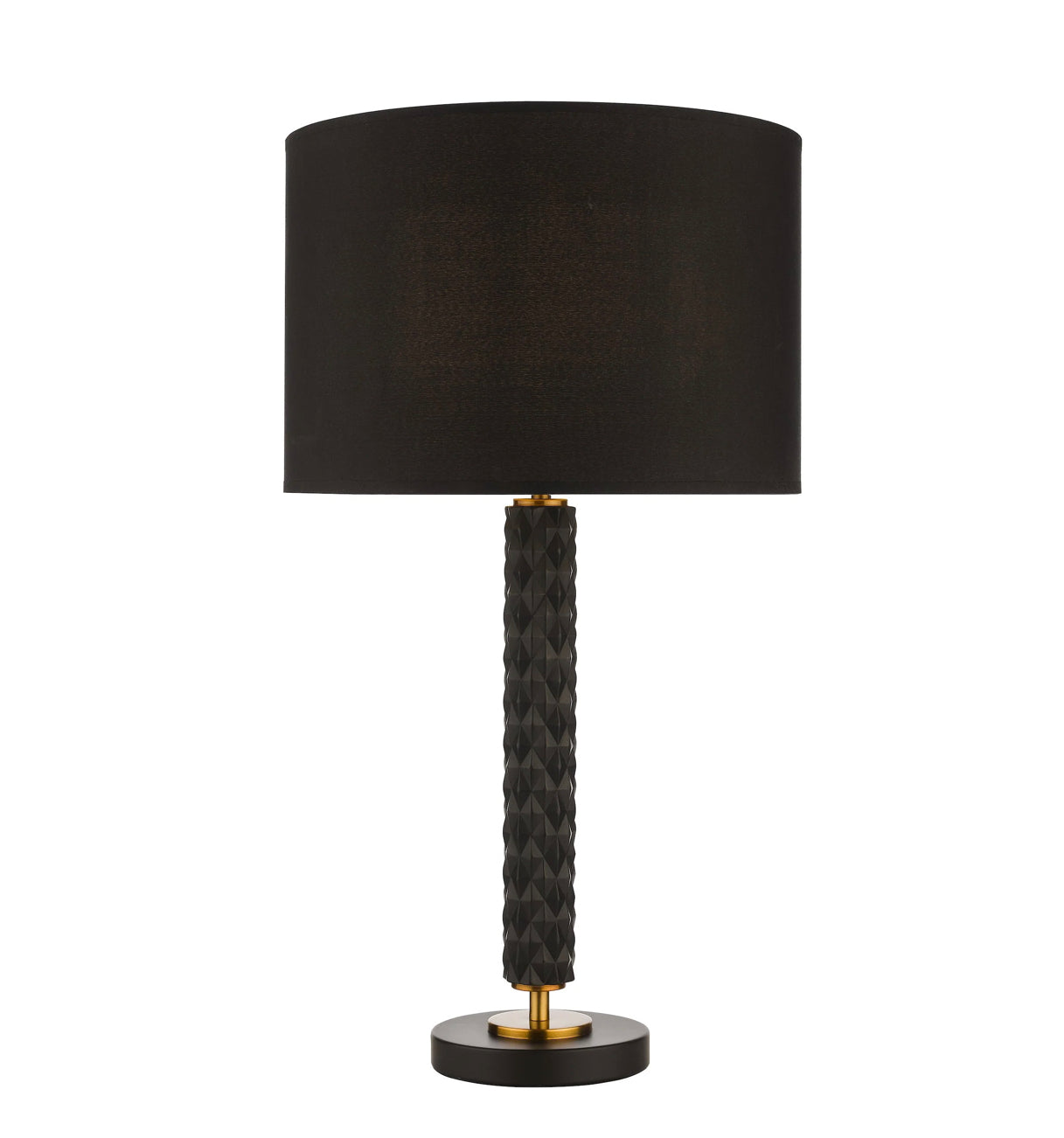 Dar Emani Table Lamp – Black & Aged Gold Studded Base Only | Luxury Designer Lighting