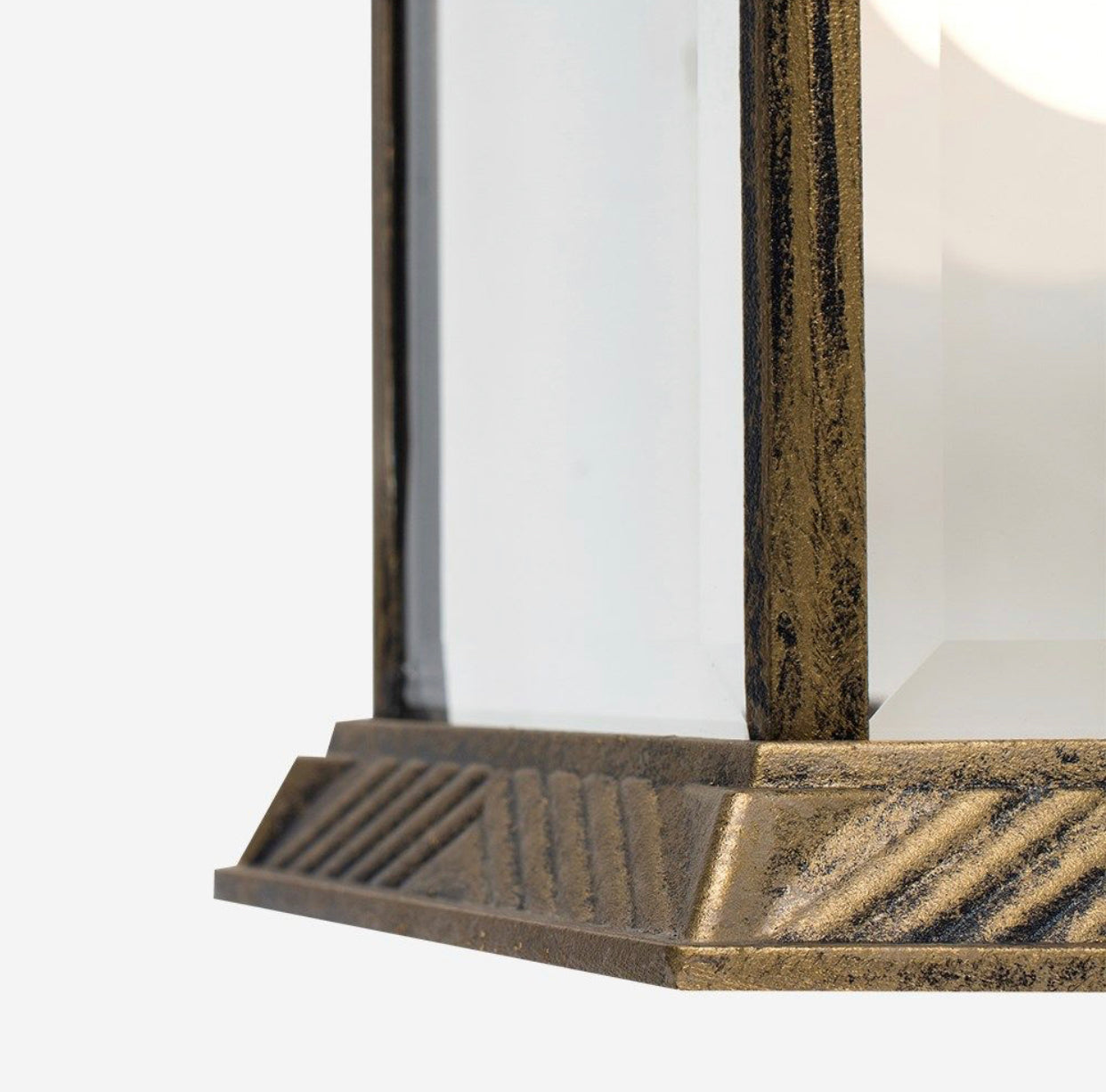 Vintage Outdoor Wall Lantern β E27 LED Compatible | Antique Brass Finish