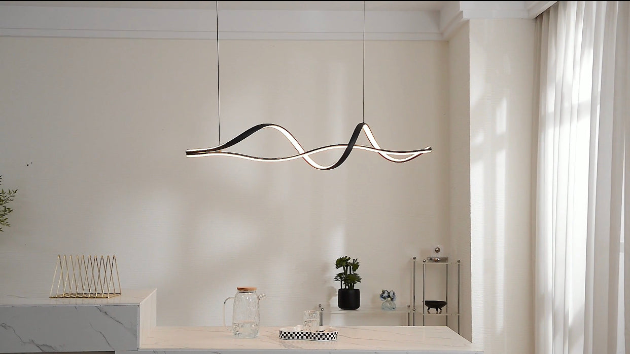 Blue Elephant Modern 2-Light Black LED Kitchen Island Pendant – £80 Only!