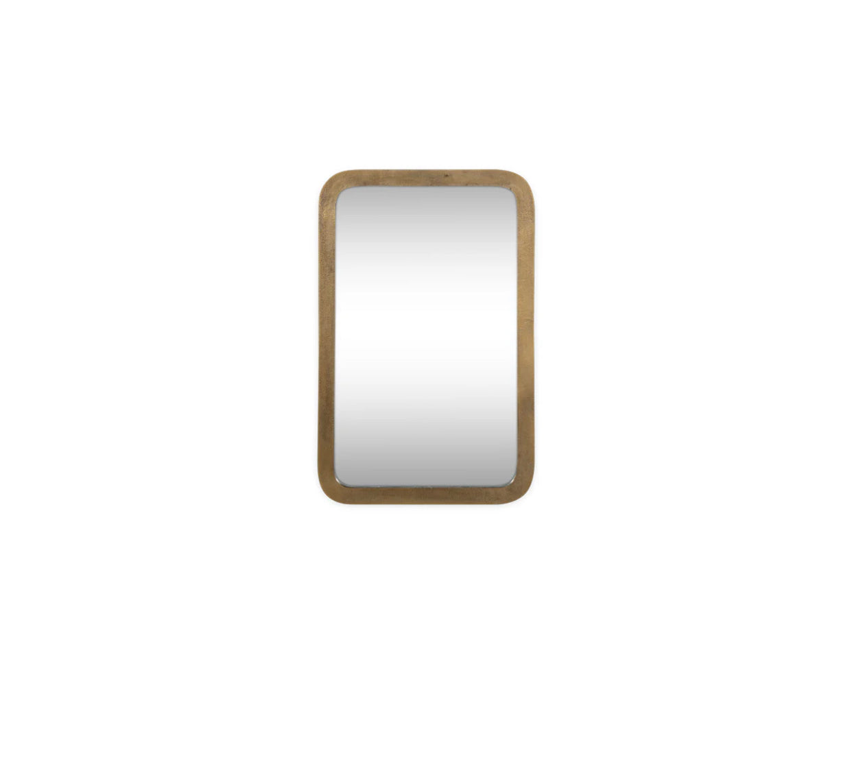 Nkuku Ungura Mirror – Small Antique Brass Wall Mirror | Handcrafted Aluminium & Glass