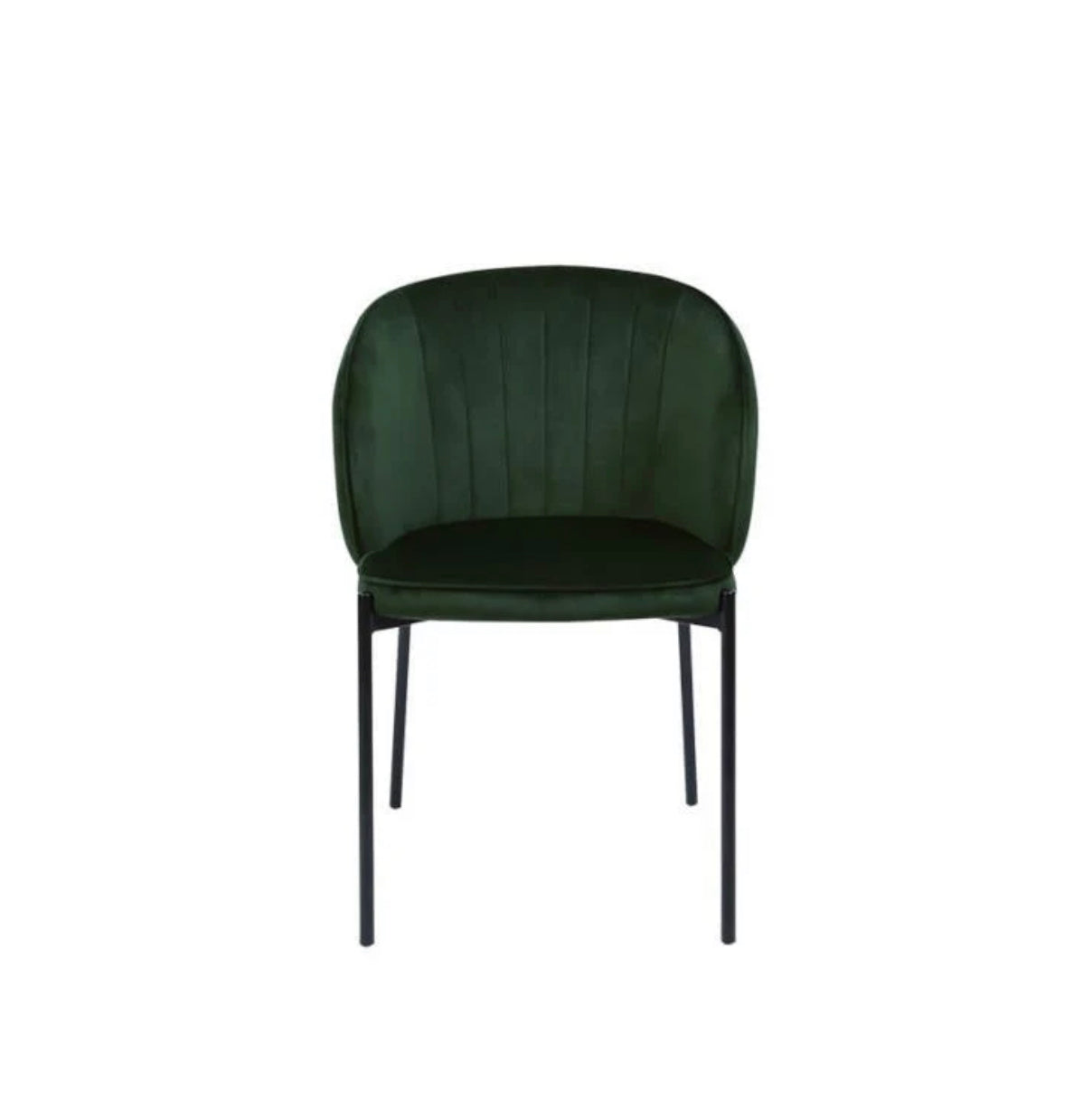 Gary Dining Chair – Set of 2 in Green Velvet (W57 x D56 x H82/49 cm)