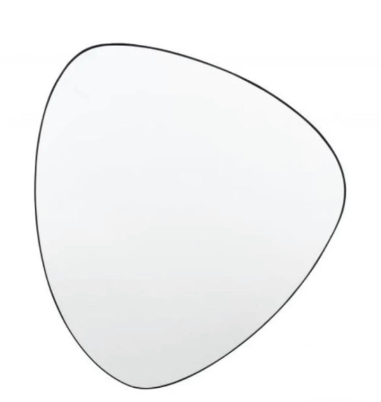 Dover Organic Black Wall Mirror – 75x85 cm | Modern Freeform Iron Frame | Contemporary Statement Home Décor