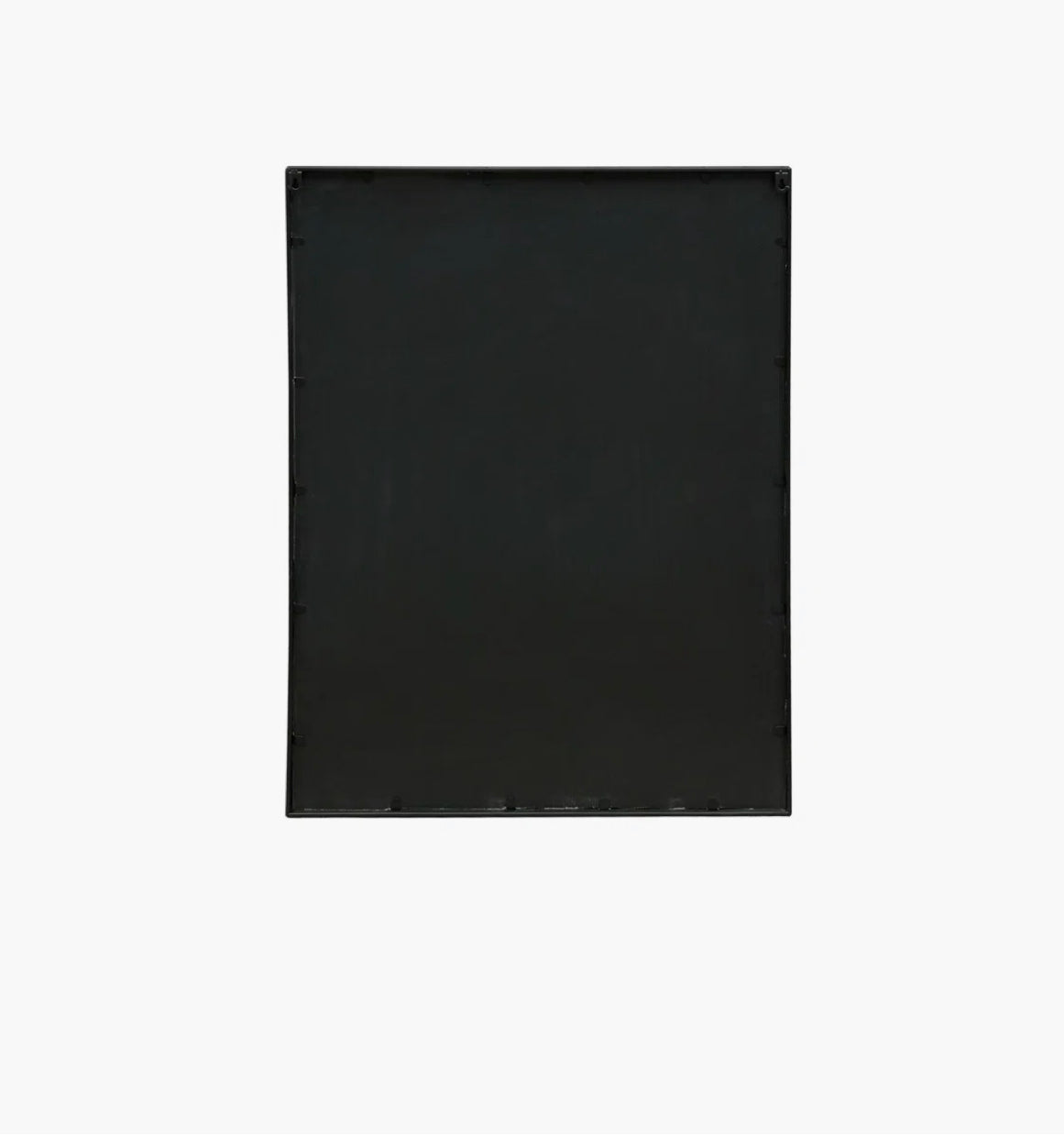 Stoke Black Metal Flat Wall Mirror – 100 x 70cm | Classic Vertical Accent Mirror for Living Room, Hallway & Bedroom