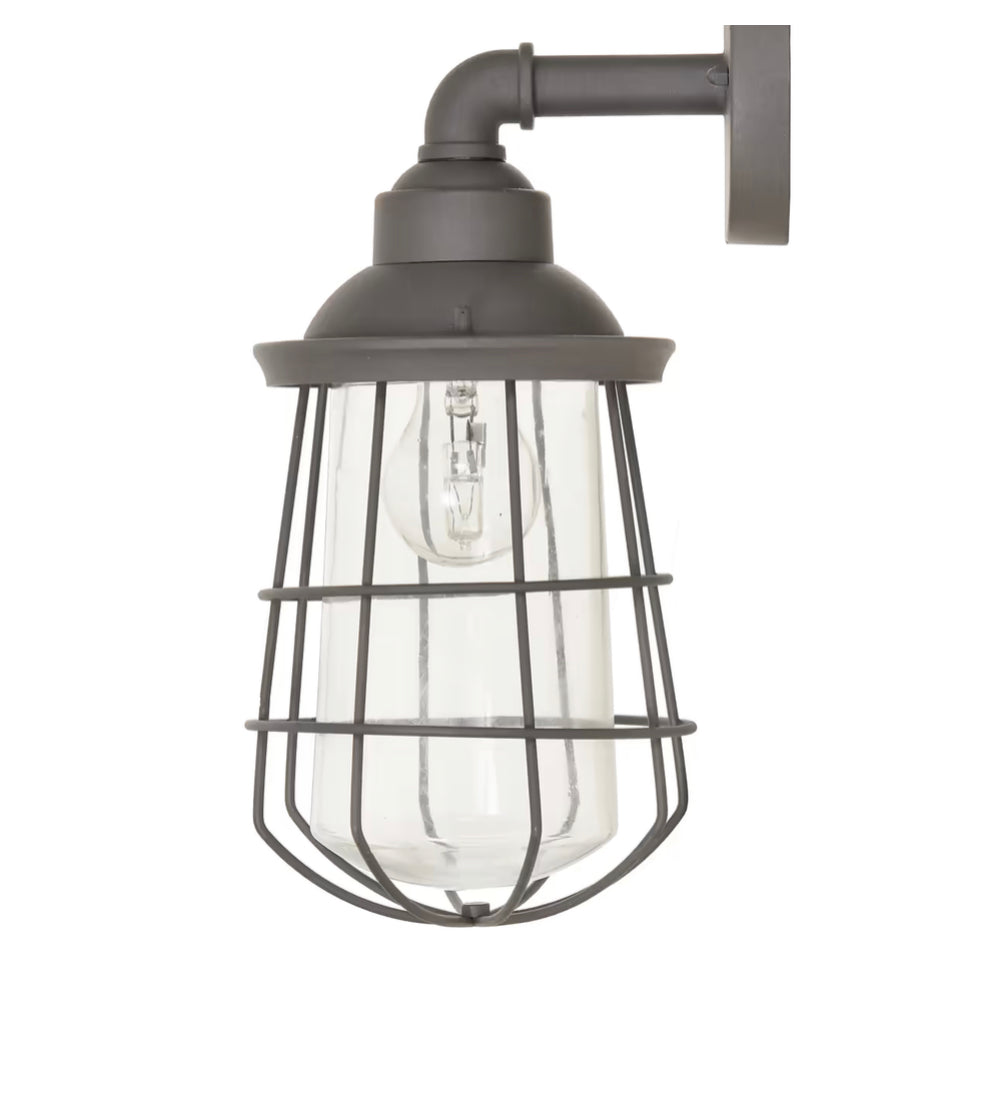 Finsbury Wall Light – Charcoal Aluminium – Industrial Outdoor & Bathroom Lighting