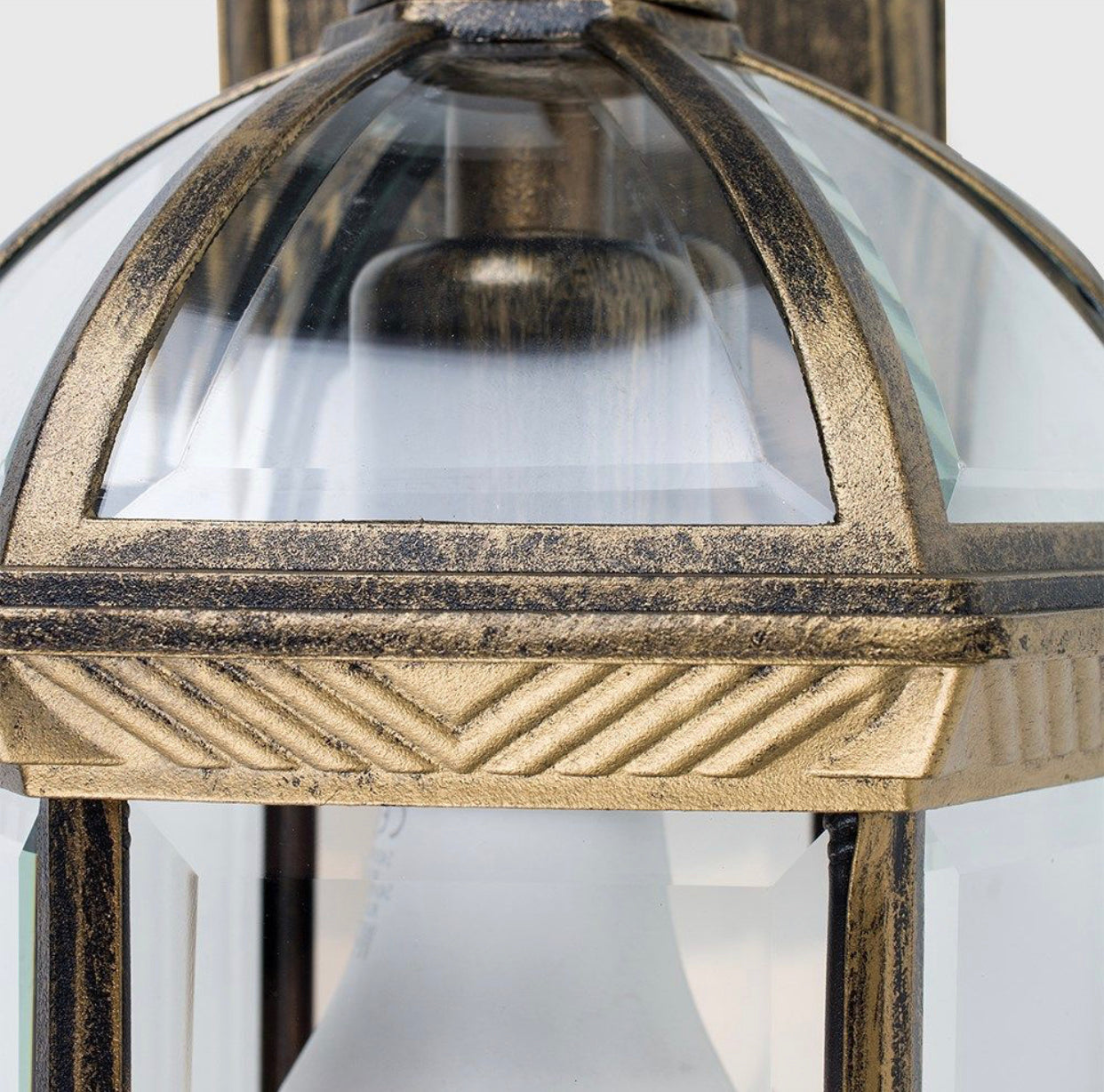 Vintage Outdoor Wall Lantern β E27 LED Compatible | Antique Brass Finish