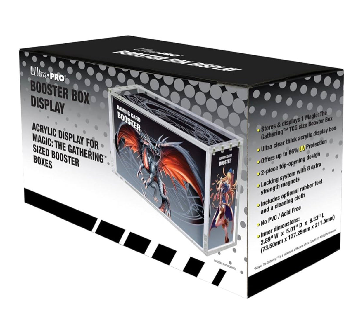 Ultra PRO 197504 Acrylic Booster Box Display for Magic: The Gathering | UV Protection Display Case