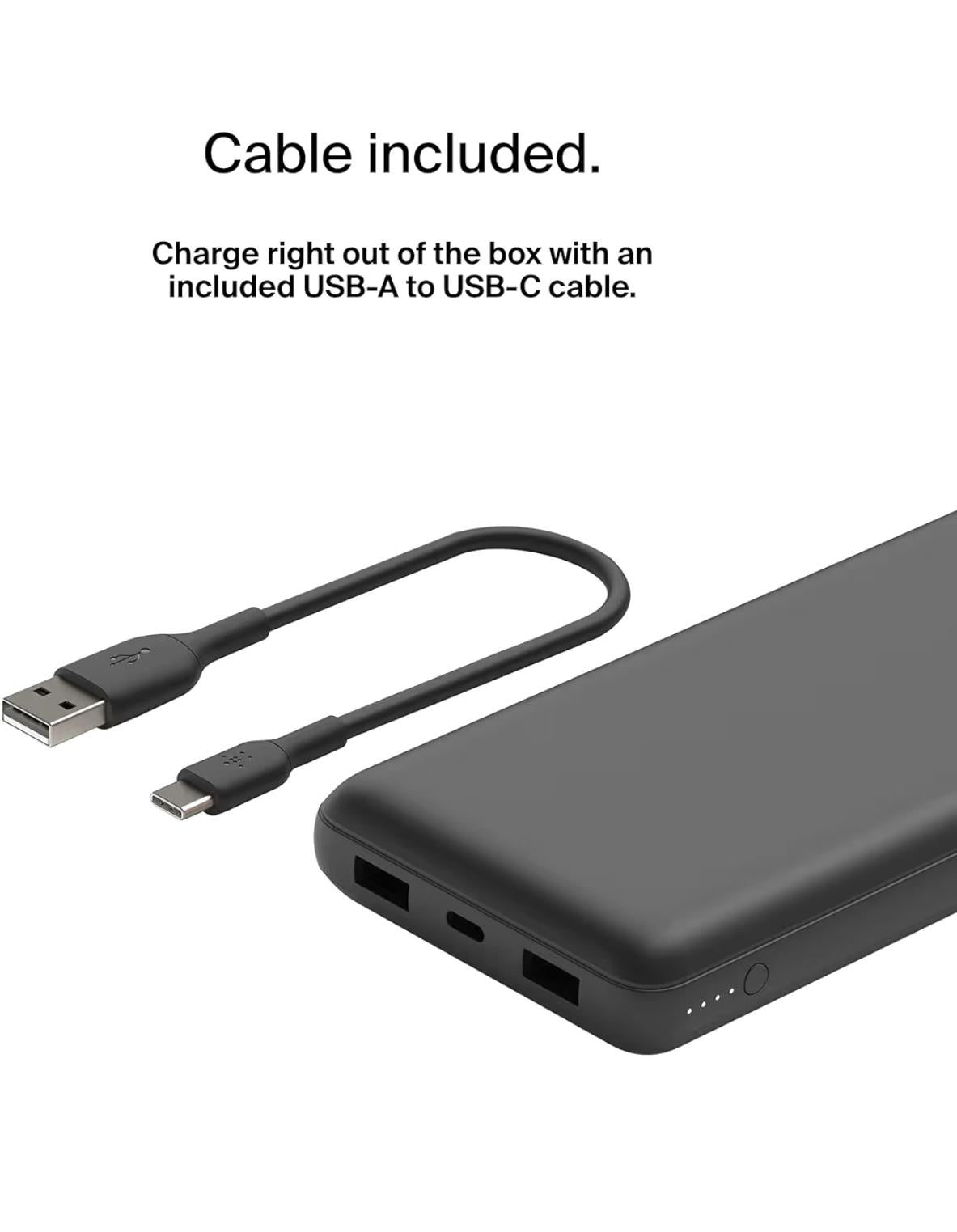 Belkin 20000mAh USB C Power Bank 3-Port Fast Charger iPhone, Galaxy, Pixel, iPad