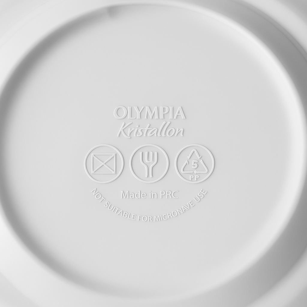 Olympia Kristallon Melamine Narrow Rimmed Plates – 165mm (6¼") – Box of 12