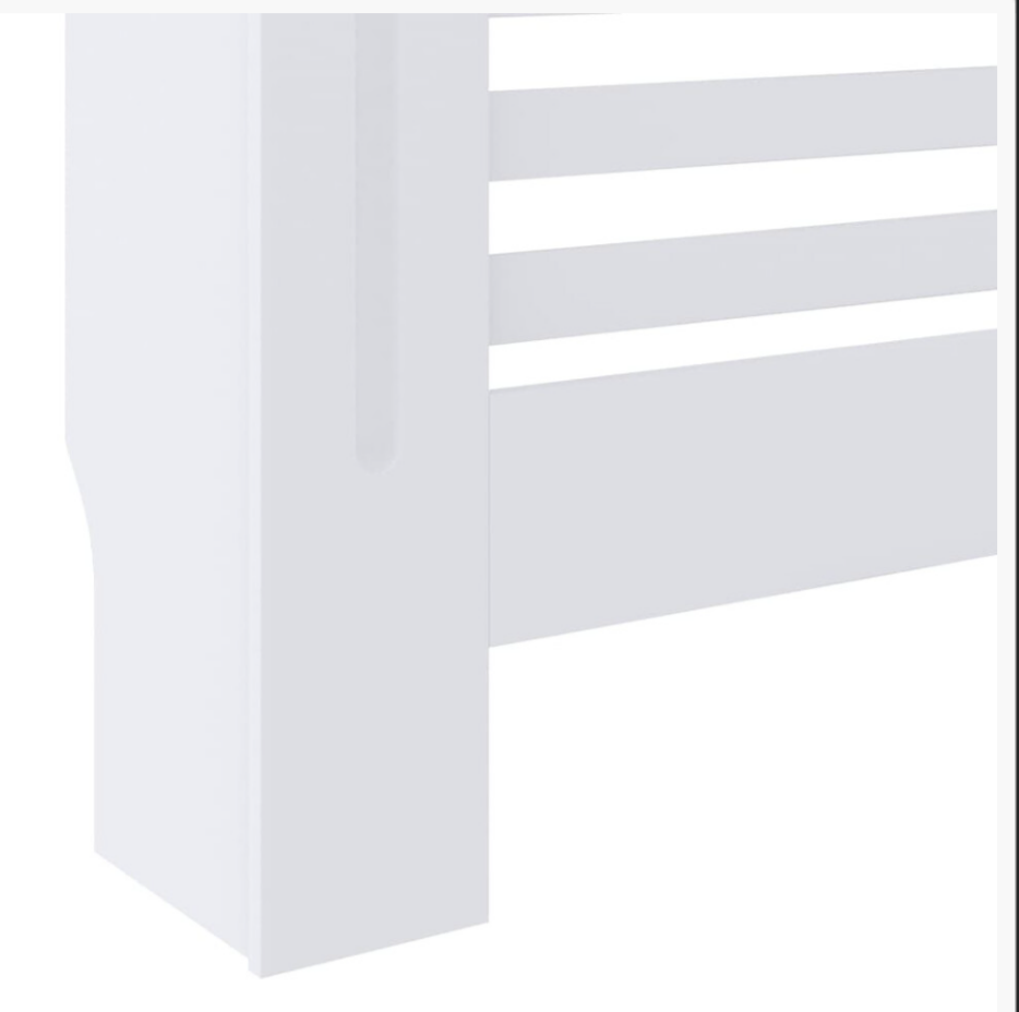 Radiator Cover White MDF vidaXL Heating Cabinet Heater Shelf Grill Furniture