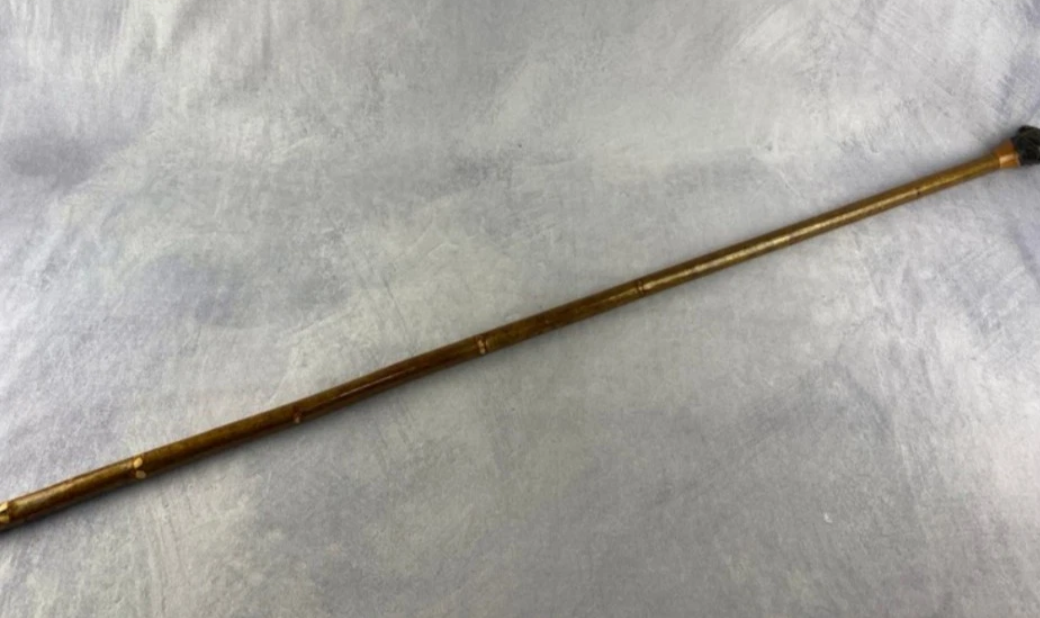 Vintage Dog Head Wooden Walking Cane 48" | Gentleman Walking Stick