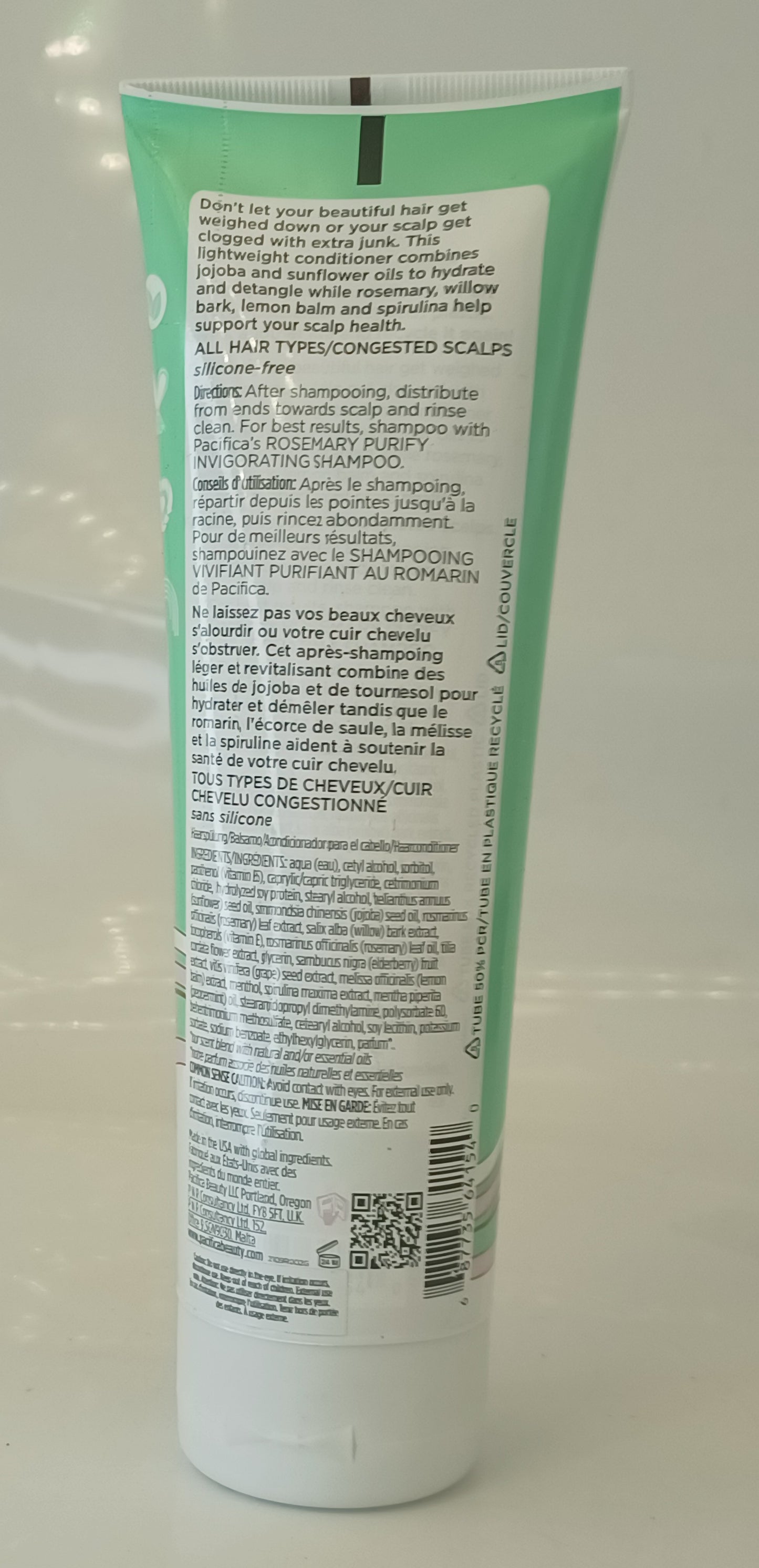 Pacifica Rosemary Purify Invigorating Conditioner – 8oz (Vegan & Cruelty-Free)