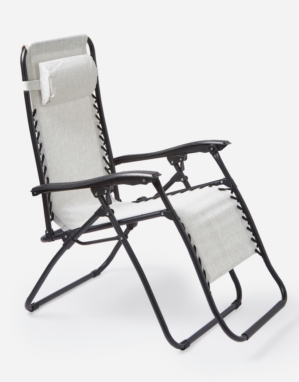 JD Williams Pair of Zero Gravity Chairs Outdoor Folding Recliner Garden Lounger Set