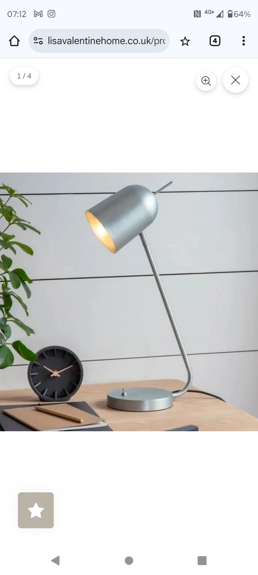 Westminster Desk Lamp Steel by Garden Trading – Adjustable Modern Minimalist Light