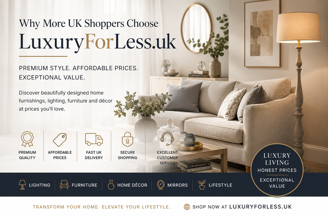 LuxuryForLess.uk — Luxury Living. Honest Prices.