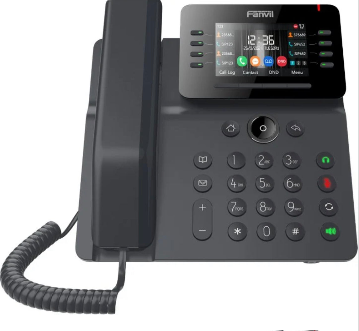 Fanvil V64 Business IP Phone – Black | Wi-Fi, Bluetooth, HD Audio, 12 Lines, 21 DSS Keys