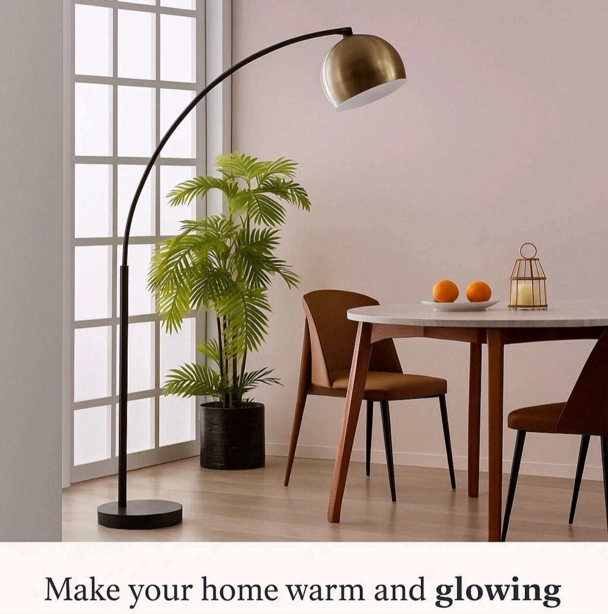 Teamson Home Arquer 173cm Arc Floor Lamp – Black Marble Base & Antique Brass Shade | Mid-Century Modern Lighting for Living Room, Bedroom, Office
Our Price: £62.50 — Market Price: £124.99